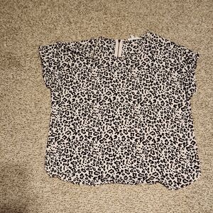 Maurices Black and White Leopard Print Blouse